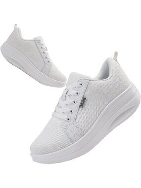 Women's All White Air Cushion Nurse Slip Resistant Work Sock Comfortable Sneaker